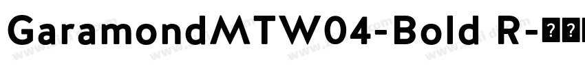 GaramondMTW04-Bold R字体转换